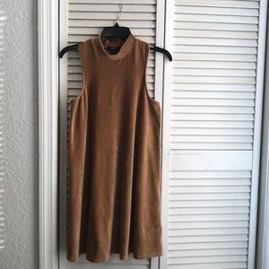 Tan velvet Dress